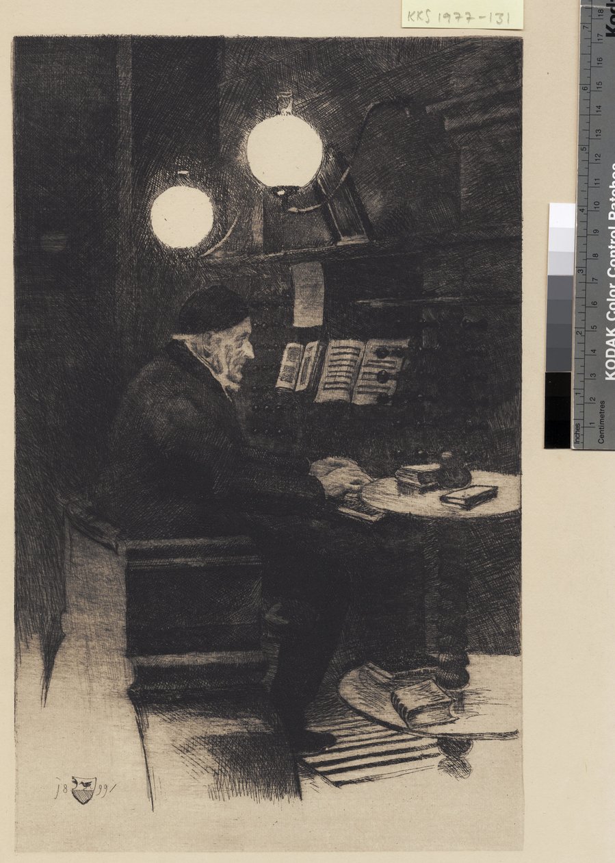 Hartmann spiller orgel af Hans Nikolaj Hansen