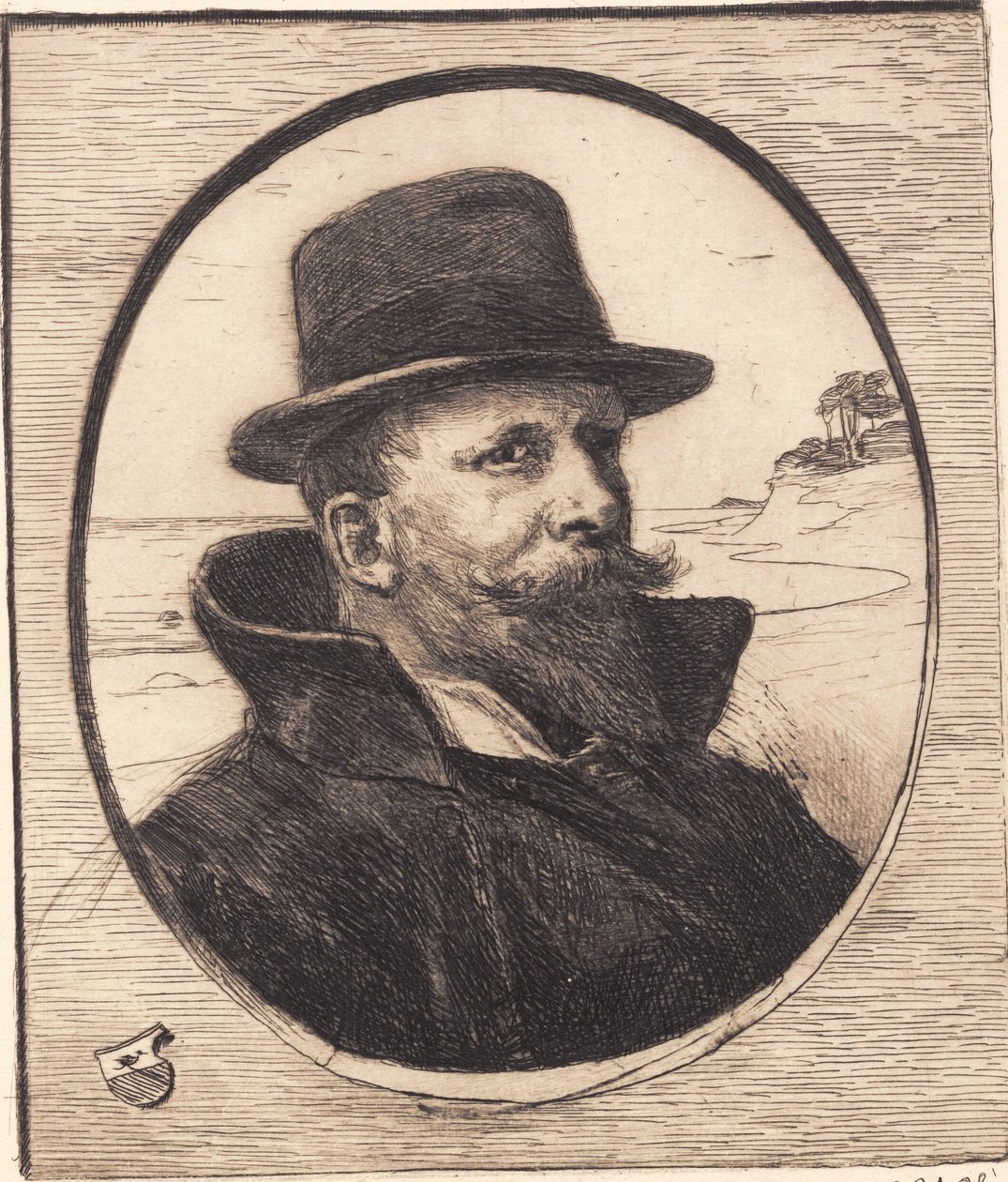 "Selvportræt" af Hans Nikolaj Hansen