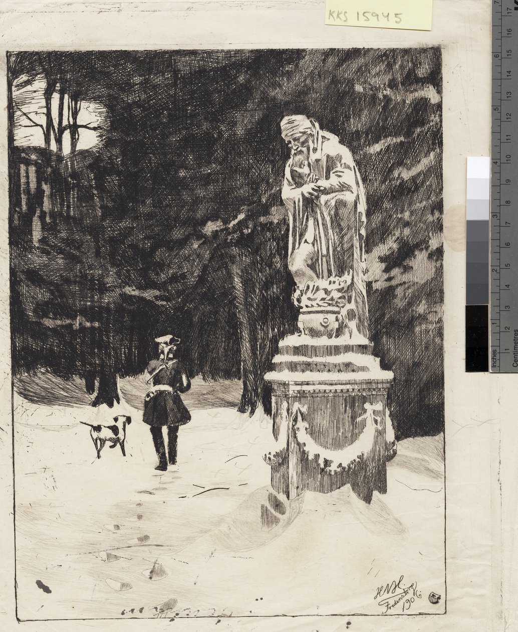 Vinter. Fredensborg slotspark af Hans Nikolaj Hansen