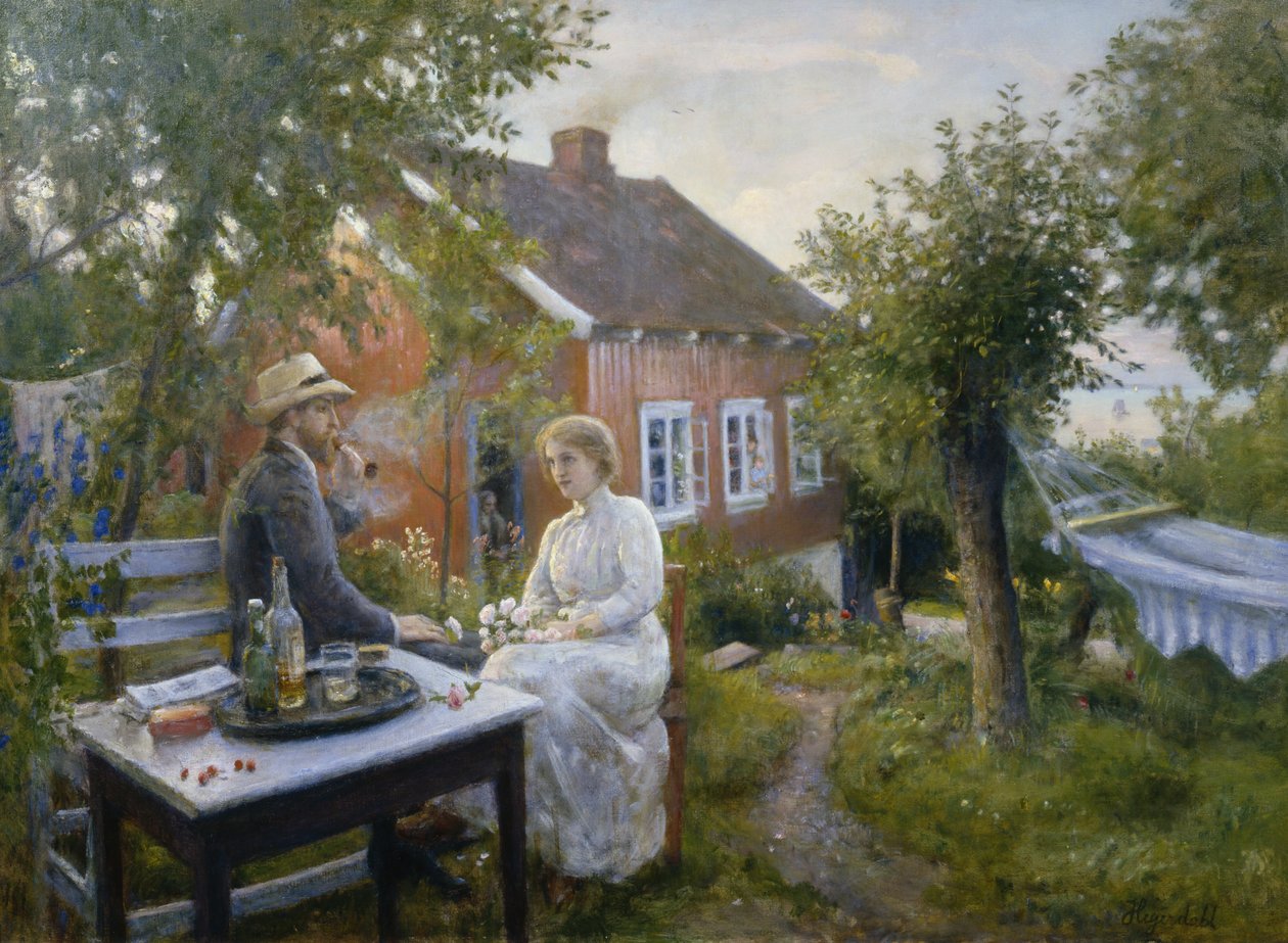 Sommer i Aasgaardstrand (olie på lærred) af Hans Olaf Heyerdahl