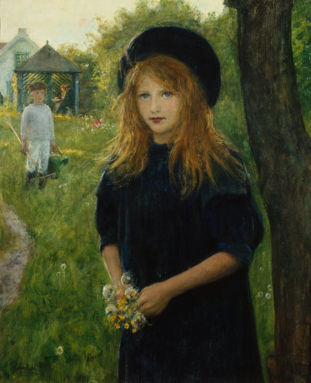 Pigeportræt (maleri) af Hans Olaf Heyerdahl