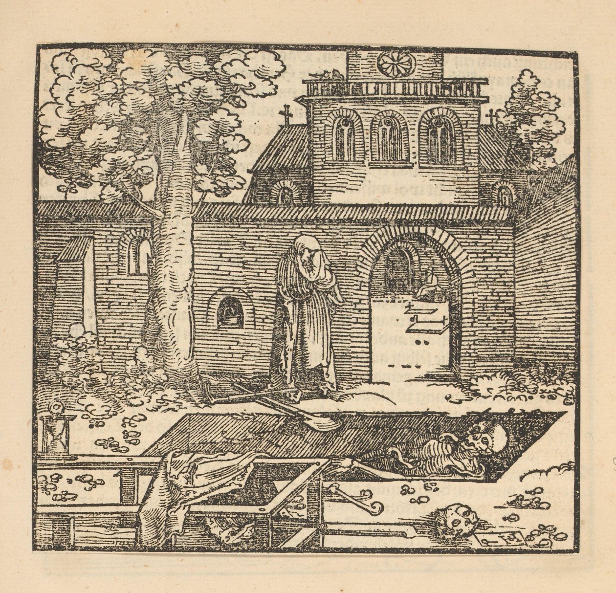 Grædende kvinde ved en grav af Hans Schäufelein (possibly)