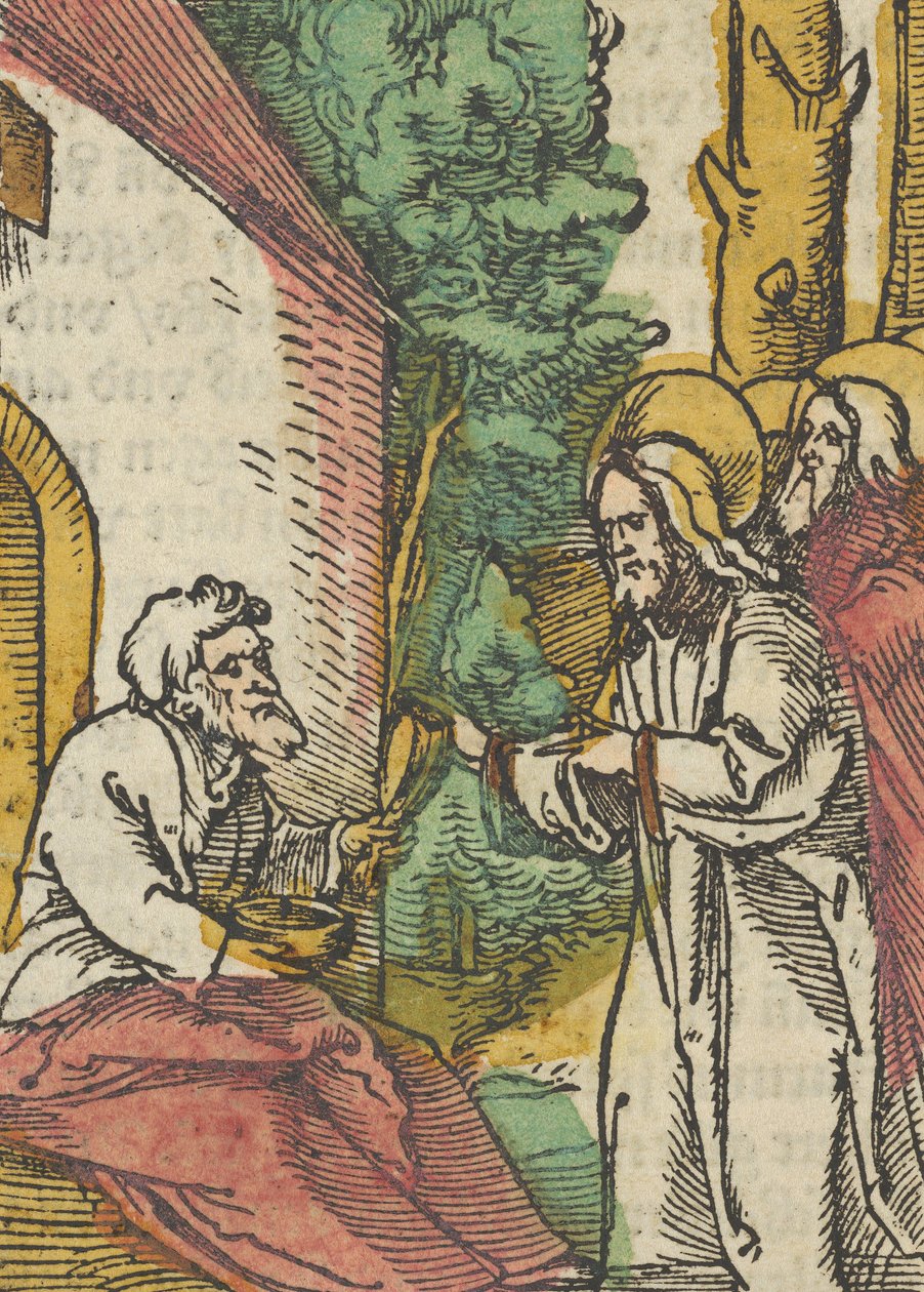 Kristus helbreder den spedalske, fra Das Plenarium, 1517. af Hans Schäufelein the Elder