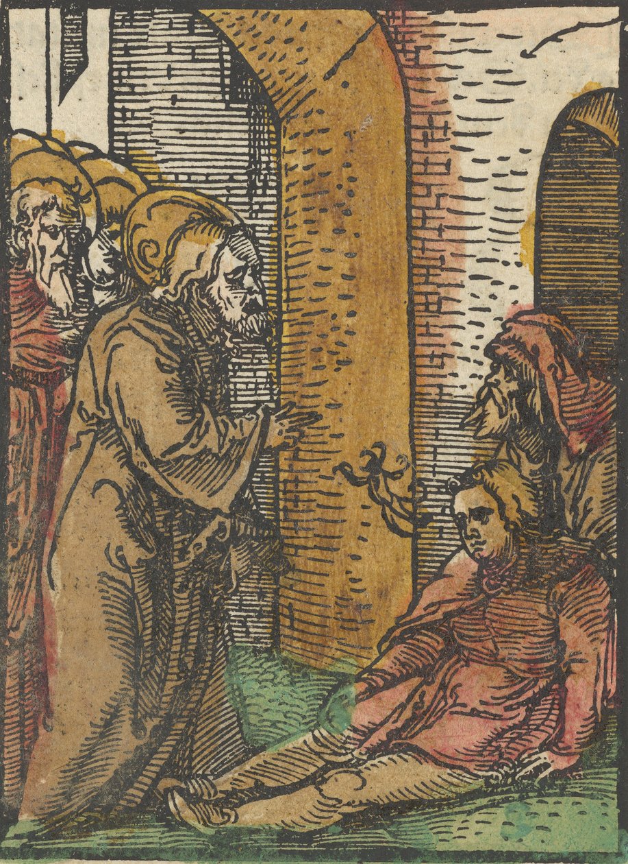 Kristus helbreder de besatte, fra Das Plenarium, 1517. af Hans Schäufelein the Elder