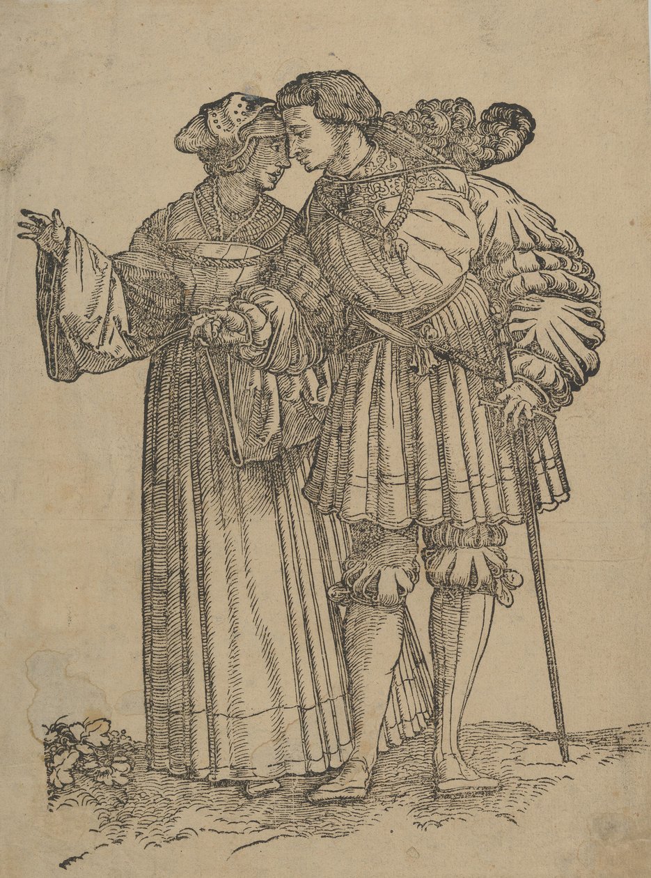 Dansepar IV, fra The Wedding Dancers. af Hans Schäufelein the Elder