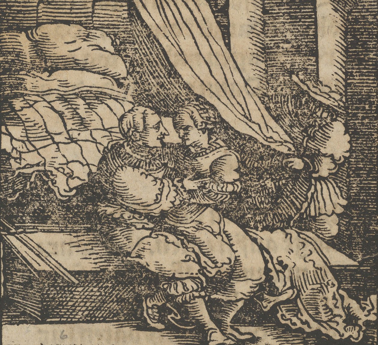 Ghismonda, Guiscardo og Prinsen af Salerno, fra The Decameron, før 1534. af Hans Schäufelein the Elder