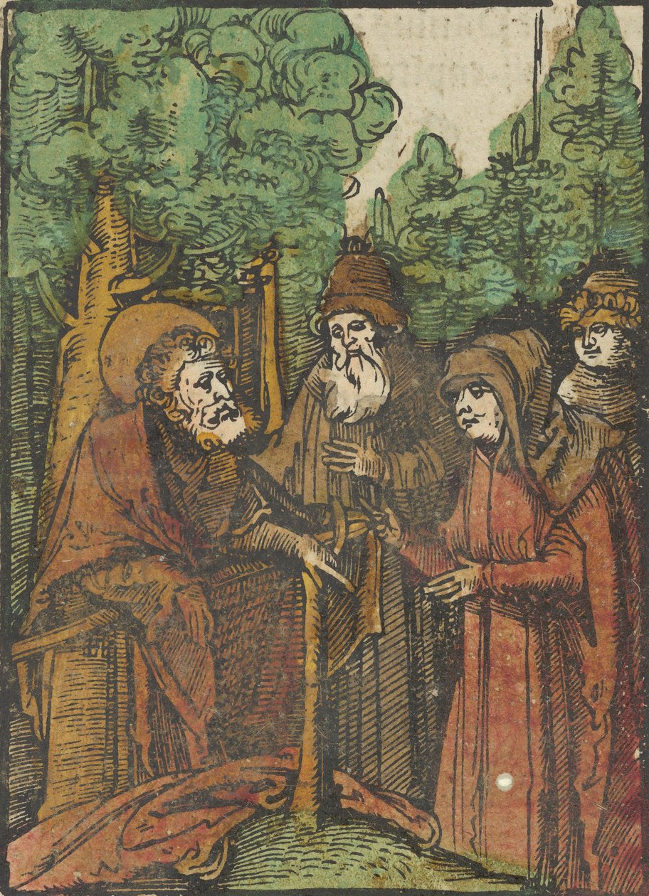 Johannes Døberens prædiken, fra Das Plenarium, 1517. af Hans Schäufelein the Elder