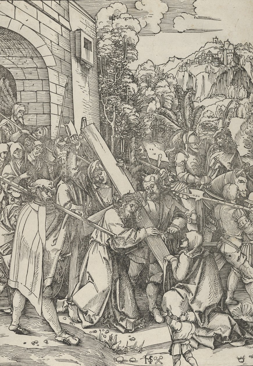 Bæringen af korset. af Hans Schäufelein the Elder