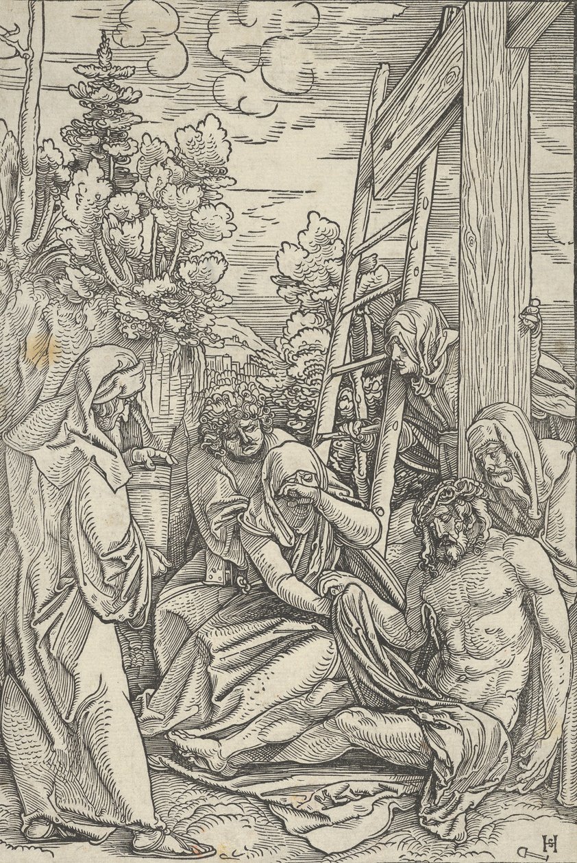 Klagesangen, fra Kristi liv, ca. 1511-12. af Hans Schäufelein the Elder