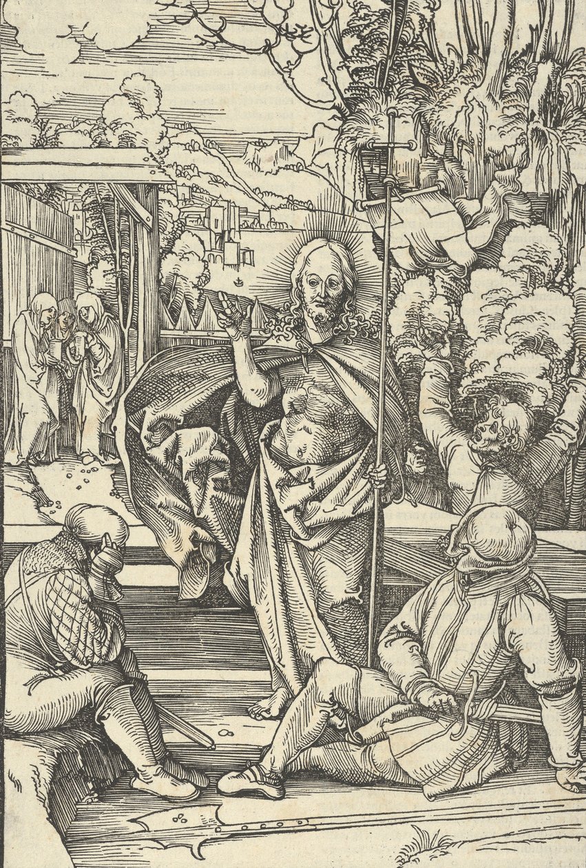Opstandelsen, fra spejlet af vor Herre Jesu Kristi lidenskab, 1507. af Hans Schäufelein the Elder