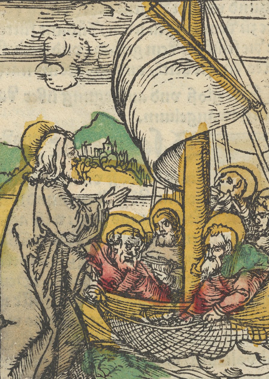 Det andet udkast til fisk af Sankt Peter, fra Das Plenarium, 1517. af Hans Schäufelein the Elder