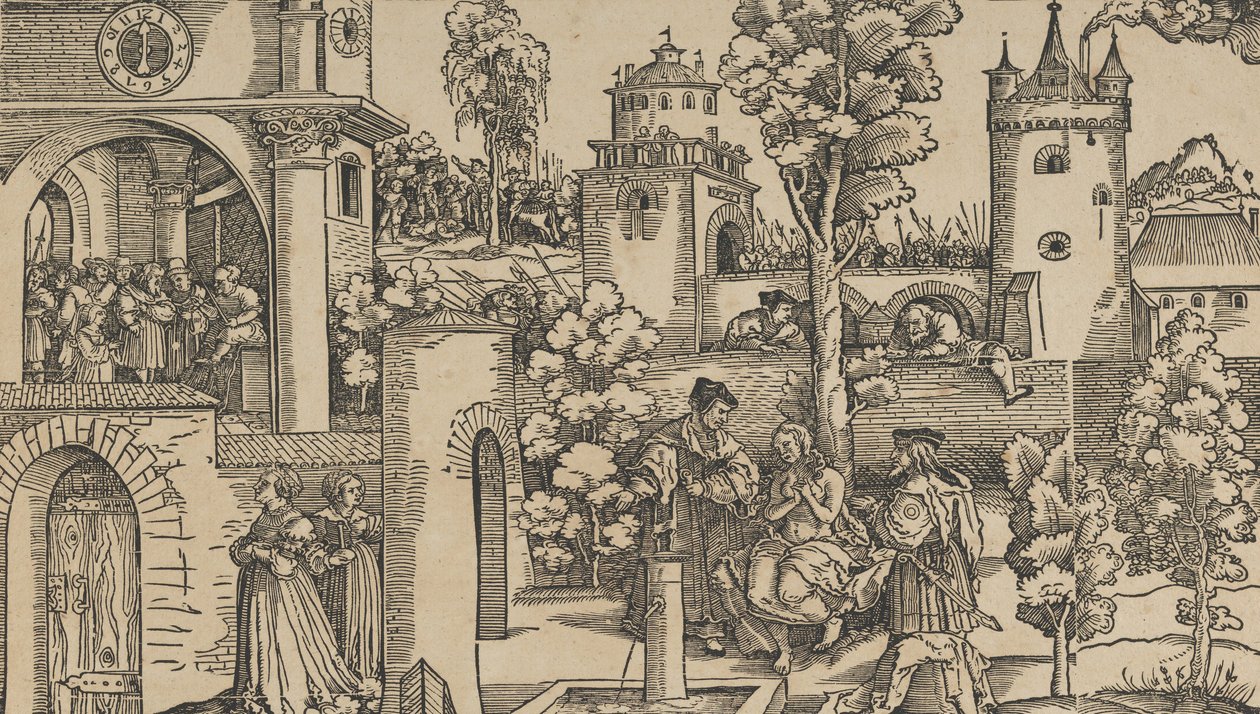Historien om Susanna, 1536. af Hans Schäufelein the Elder