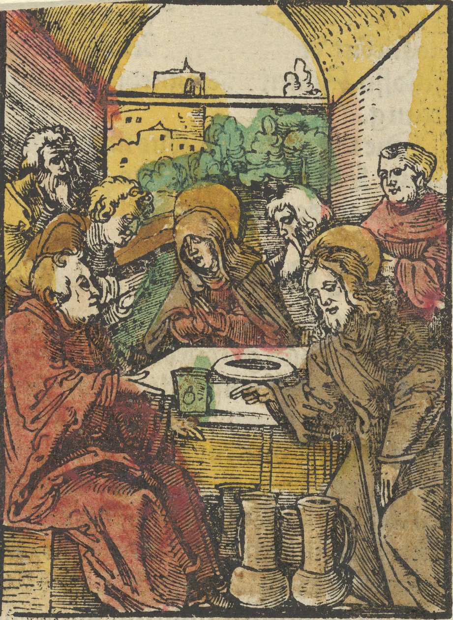 Brylluppet i Cana, fra Das Plenarium, 1517. af Hans Schäufelein the Elder
