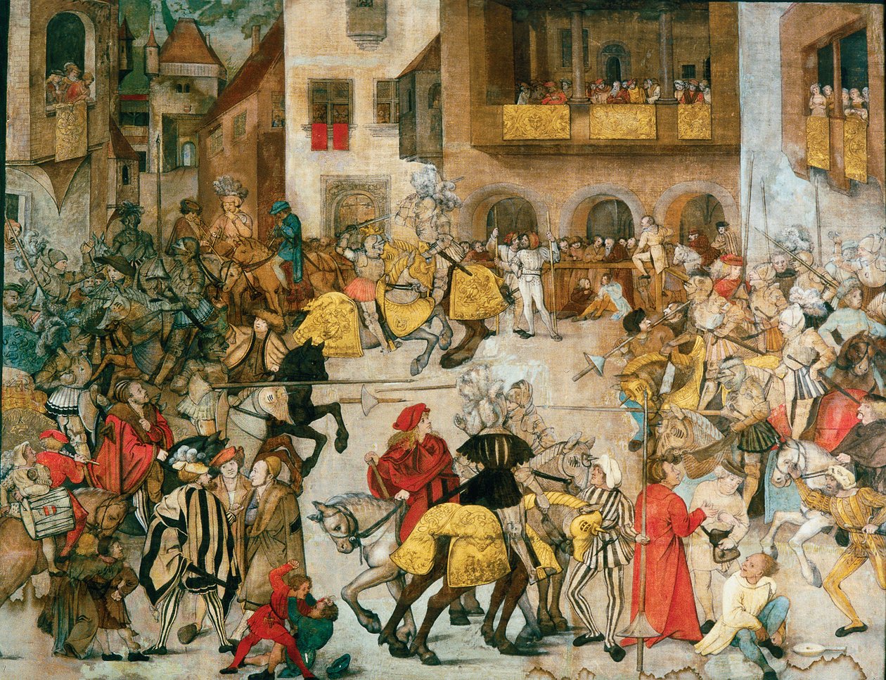 Ridderturnering, ca 1509-1510 af Hans Schäufelin