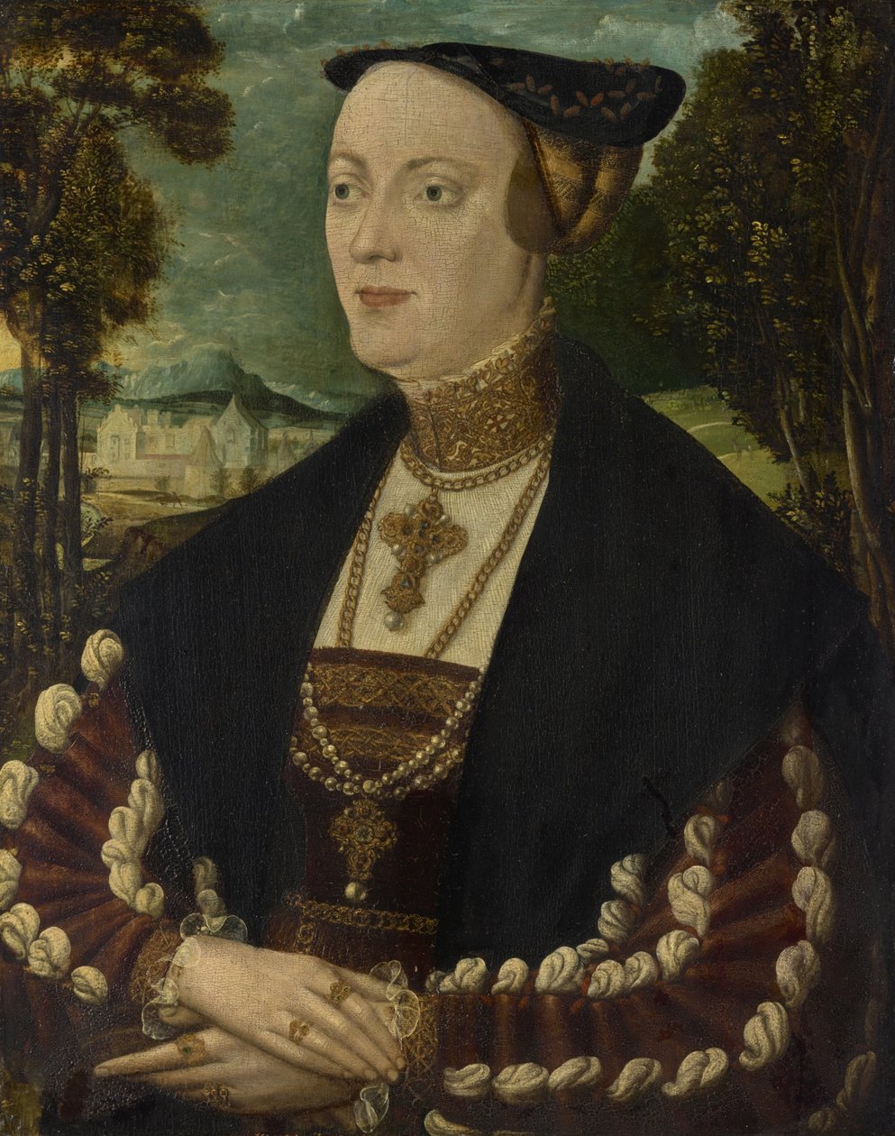 Portræt af en ædel dame af Hans Schöpfer der Ältere