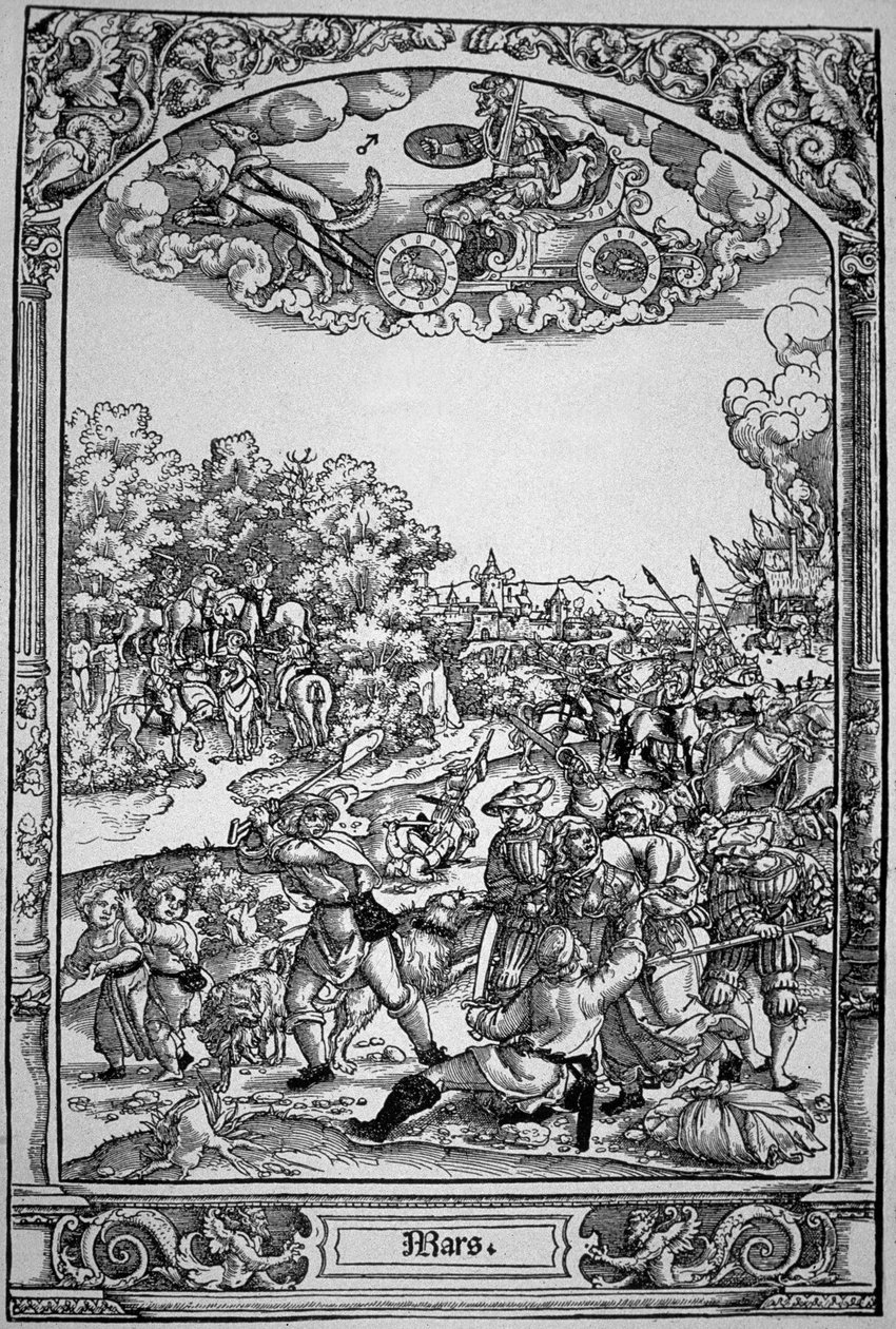 Mars (trægravering) af Hans Sebald (School of) Beham