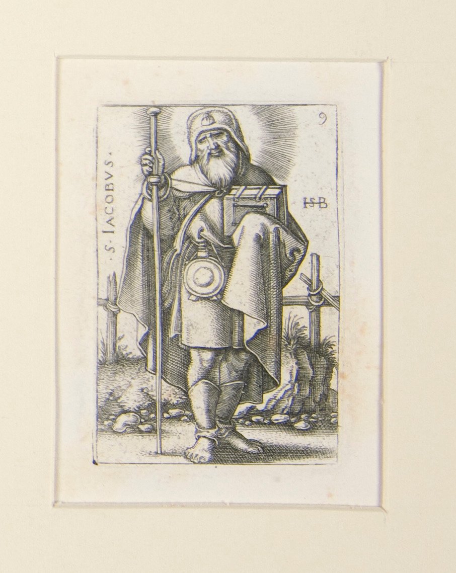 En række af de tolv apostle med frontispice af Hans Sebald Beham