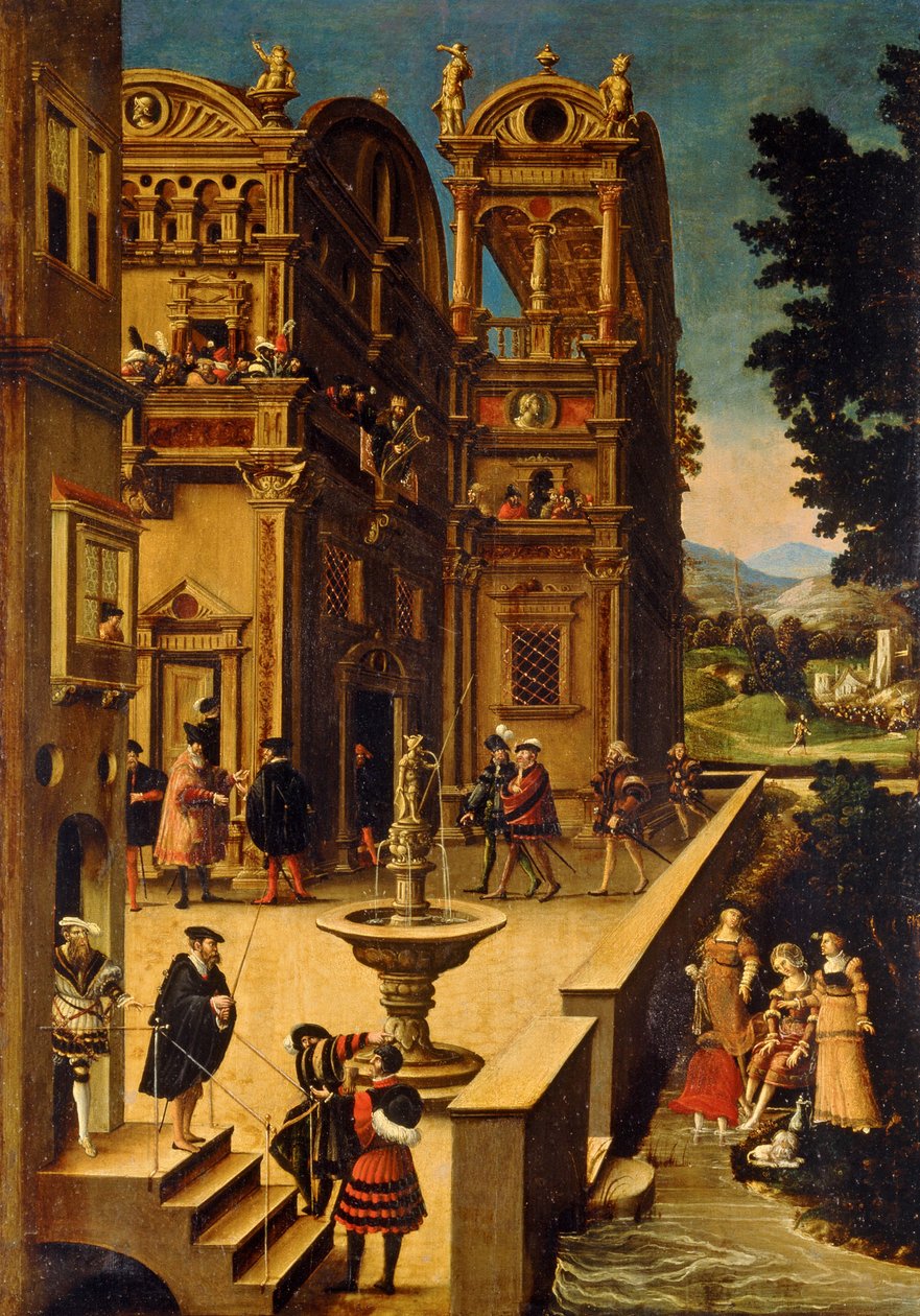 Bathsheba ved hendes bad, efter 1537 af Hans Sebald Beham