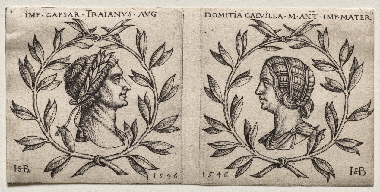 Buster af kejser Trajan og Domitia Calvilla af Hans Sebald Beham