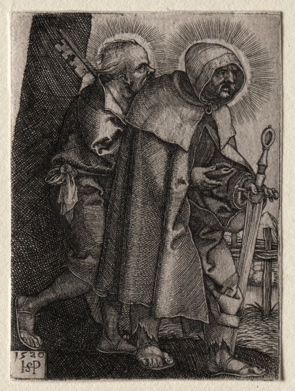 Kristus og apostlene: Sankt Peter og Sankt Paulus af Hans Sebald Beham