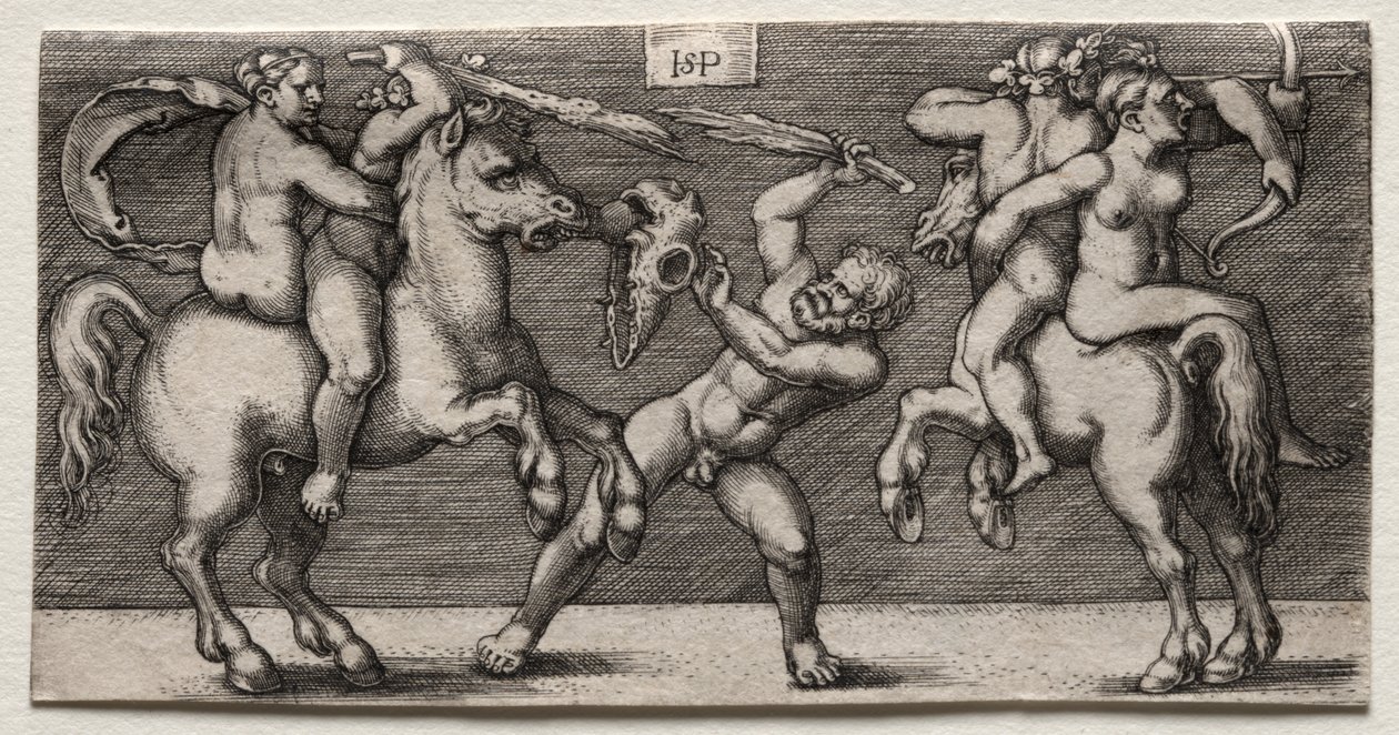 Tre mænds kamp af Hans Sebald Beham