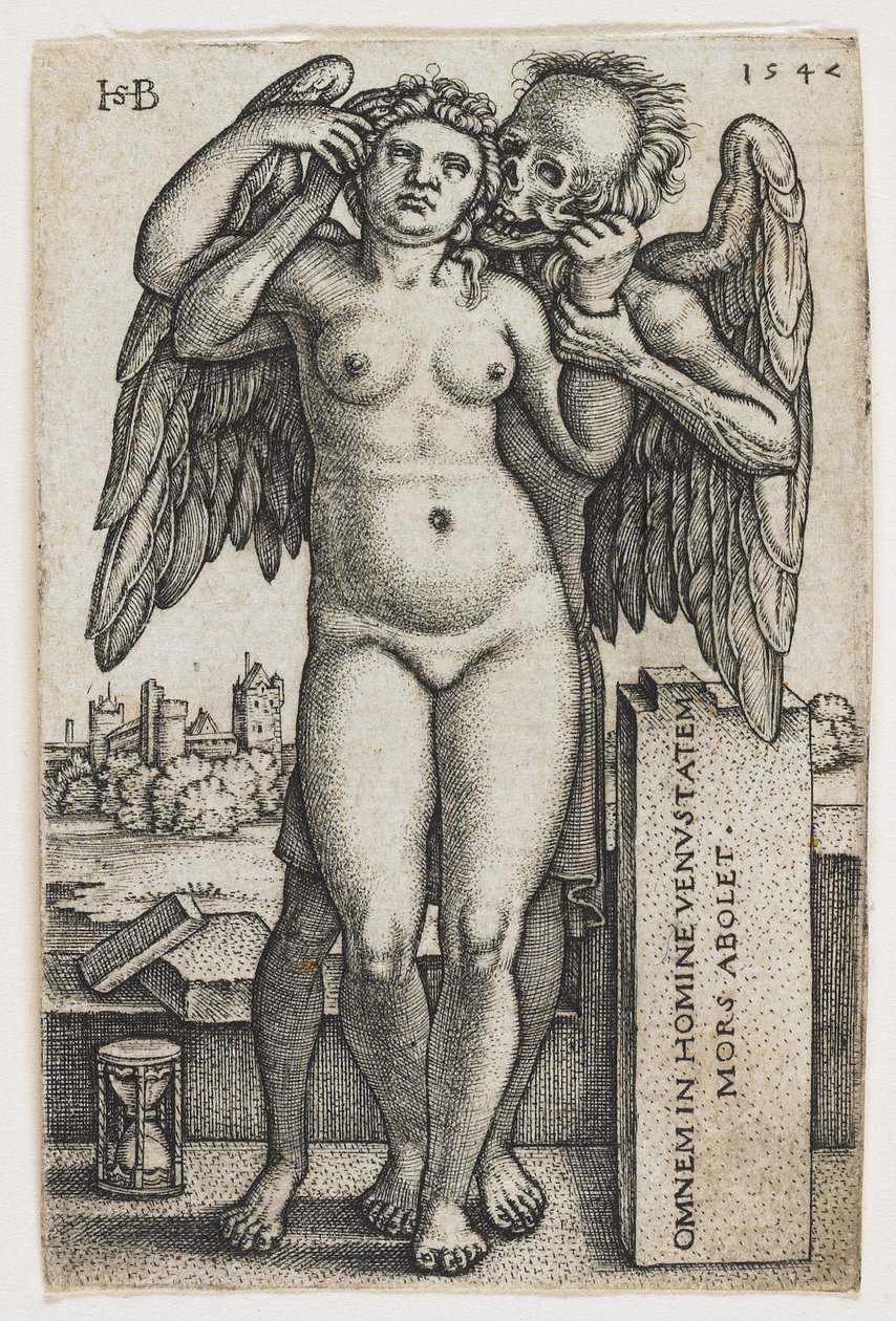 Døden griber en kvinde, 1547 af Hans Sebald Beham