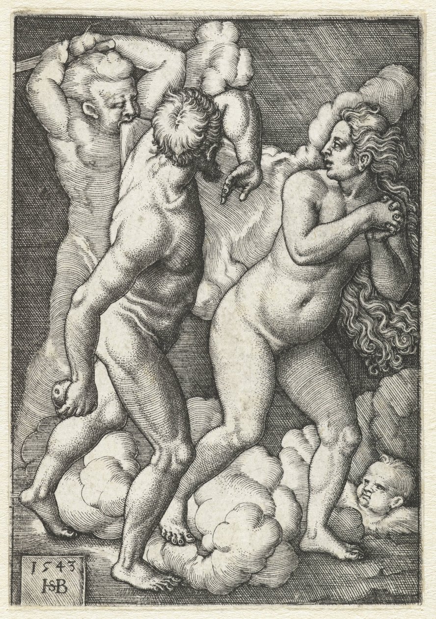 Udvisning fra paradis af Hans Sebald Beham
