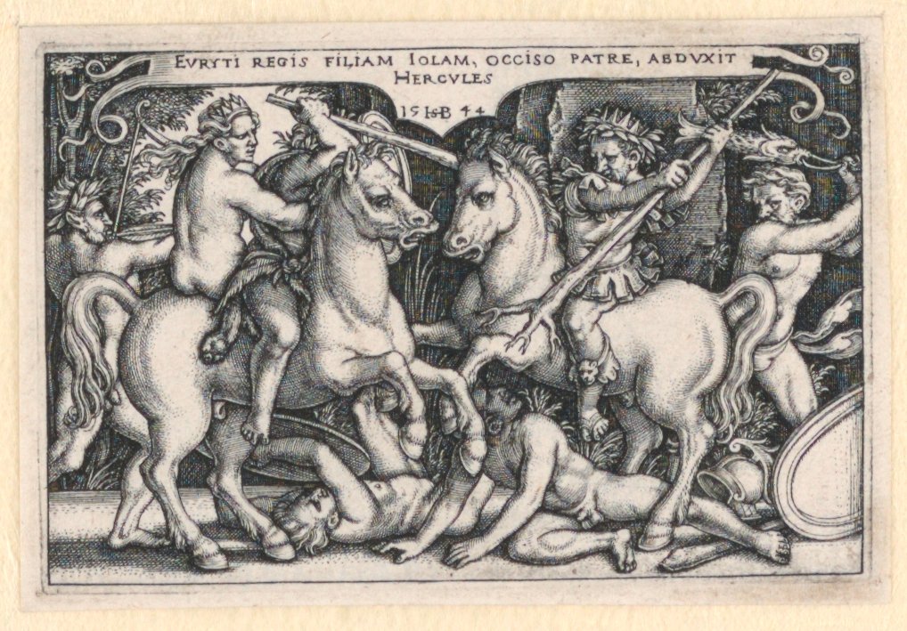 Hercules bortfører Iole af Hans Sebald Beham