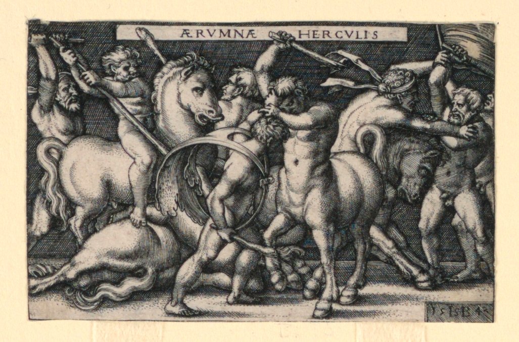 Hercules kæmper mod kentaurerne af Hans Sebald Beham
