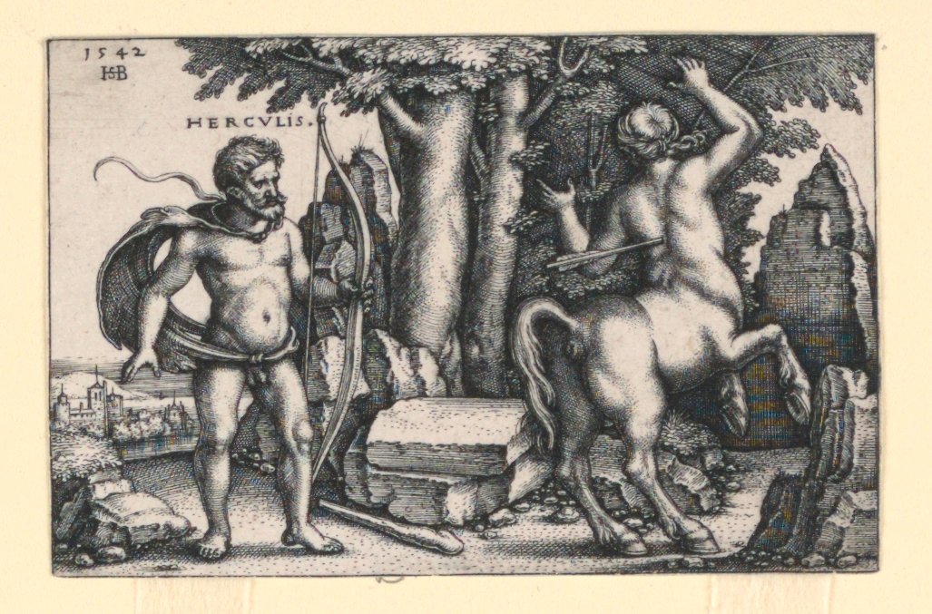 Hercules dræber Nessus af Hans Sebald Beham