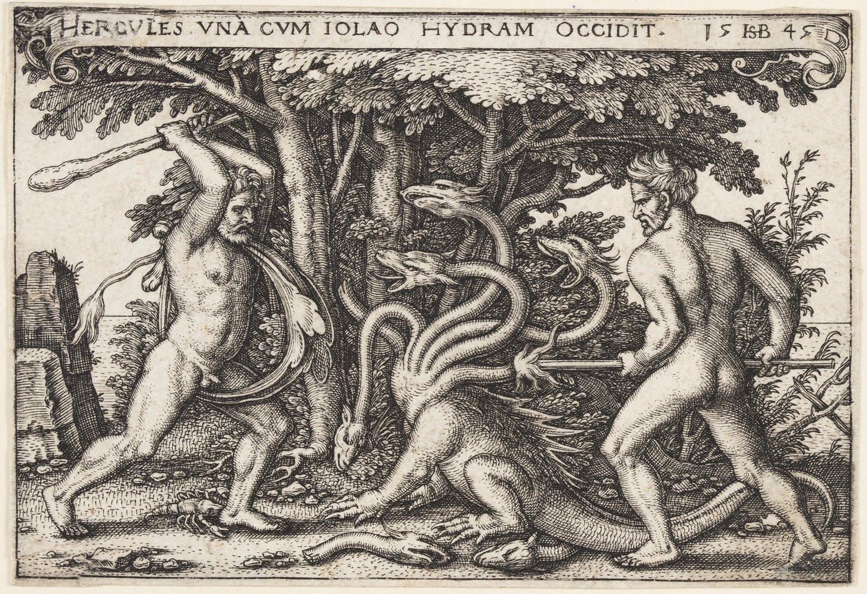 Hercules dræber Hydraen af Hans Sebald Beham
