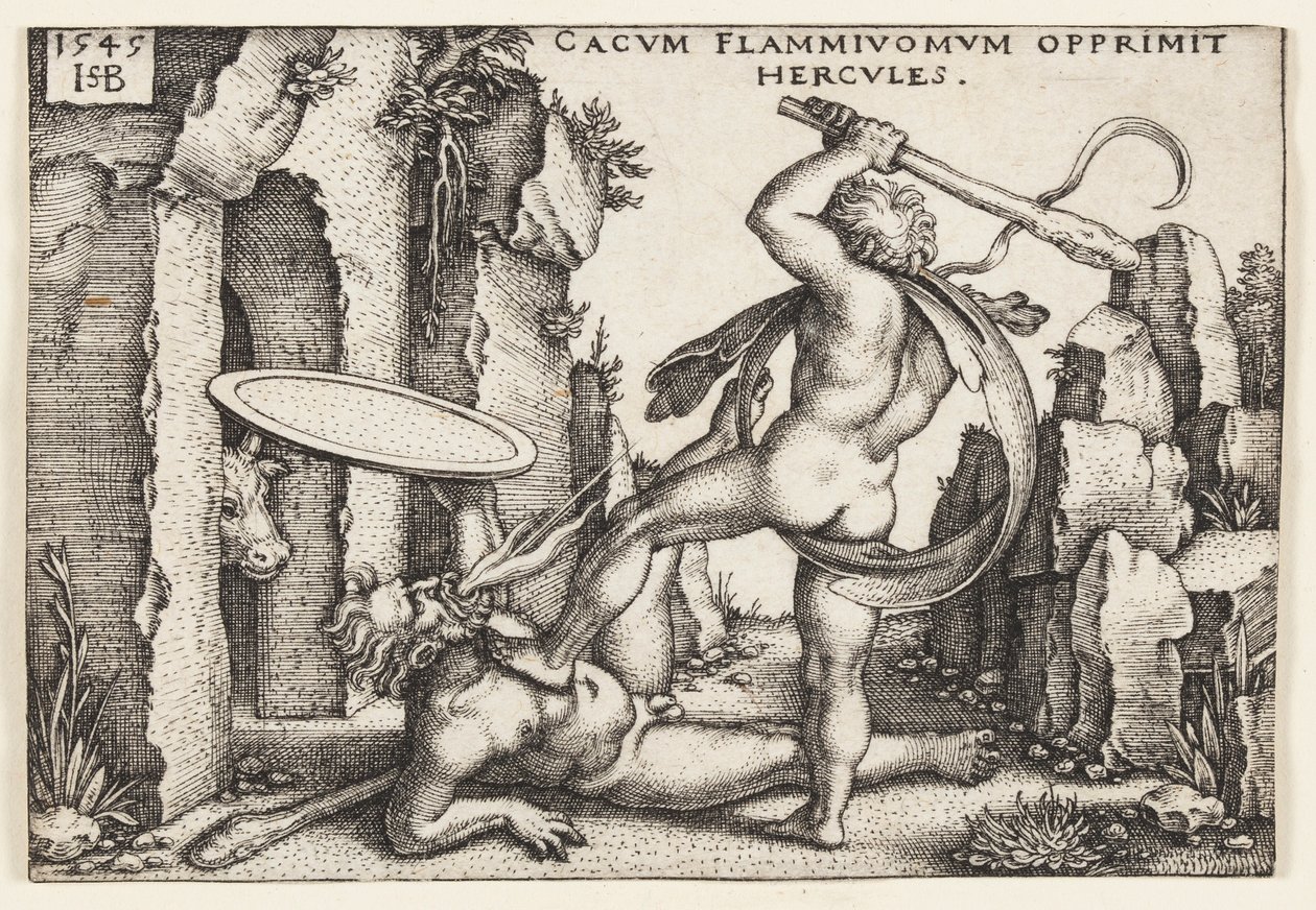Hercules og Cacus af Hans Sebald Beham