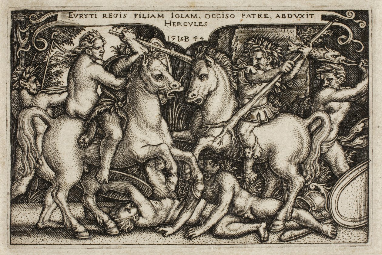 Hercules og Iole, fra The Labours of Hercules af Hans Sebald Beham
