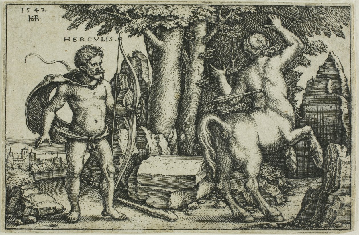 Herkules og Nessus af Hans Sebald Beham