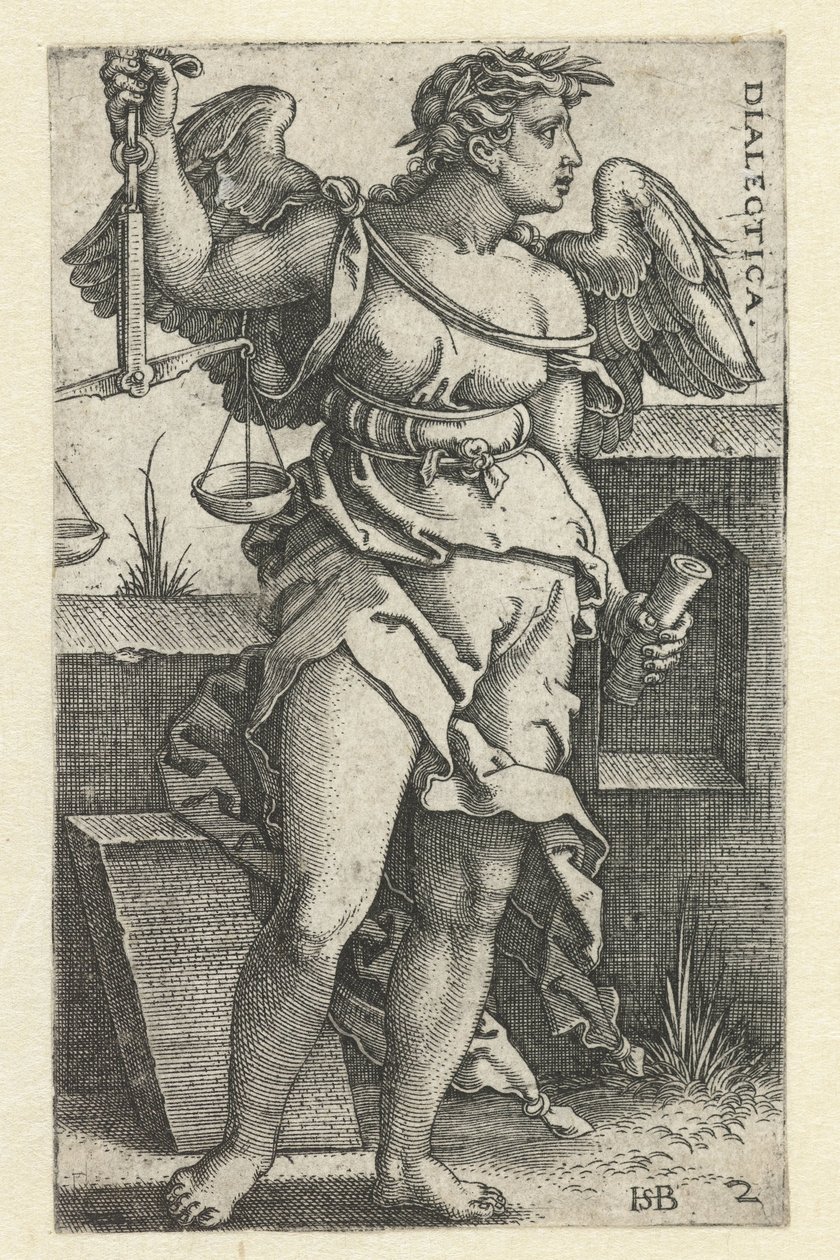 Logik (dialektik) (titel på objekt) Seven Liberal Arts (serietitel) af Hans Sebald Beham