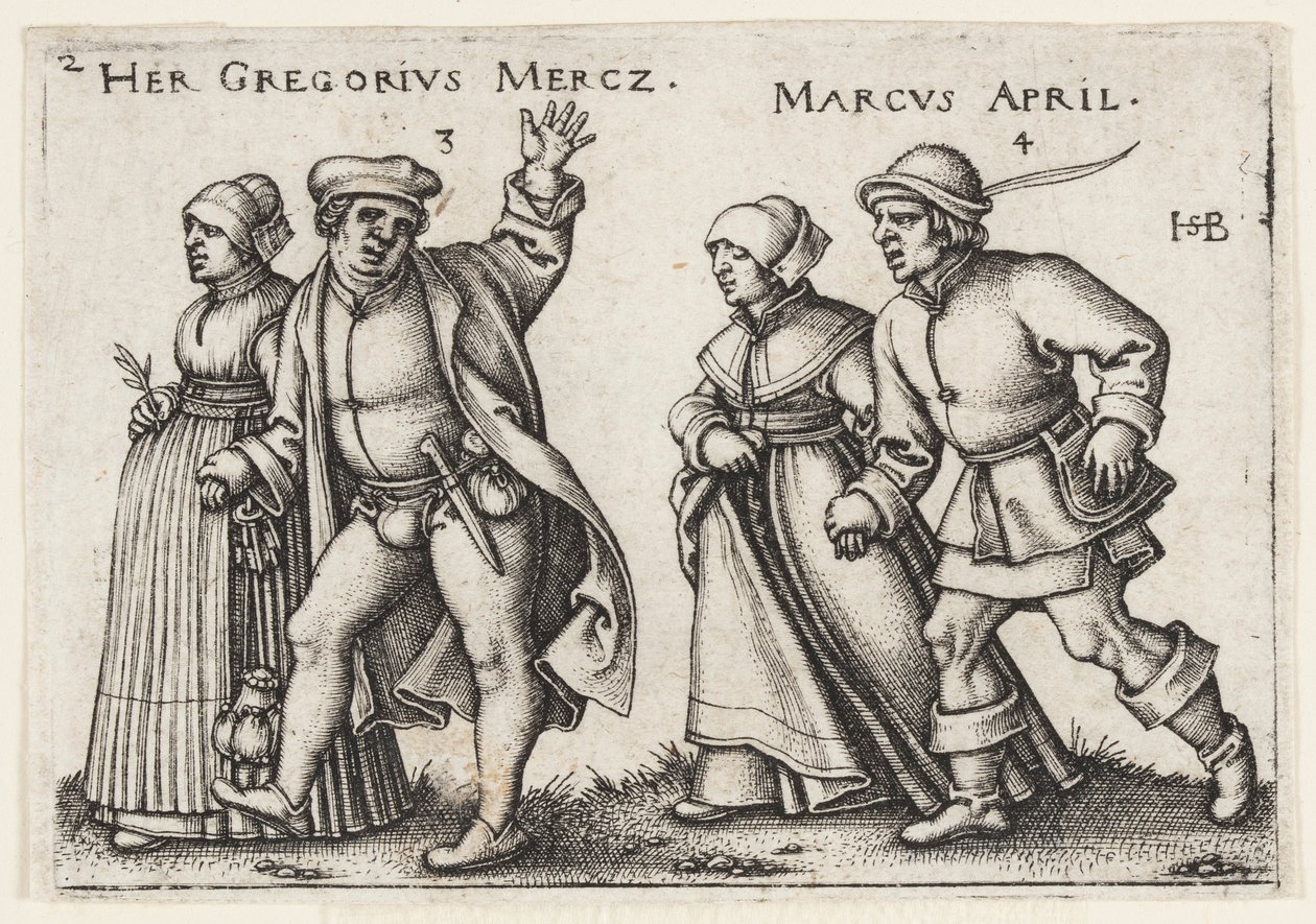 marts og april af Hans Sebald Beham