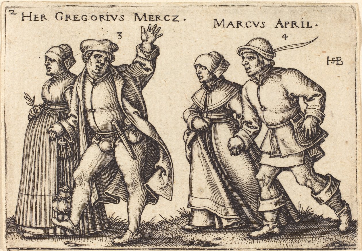 Marts og april af Hans Sebald Beham