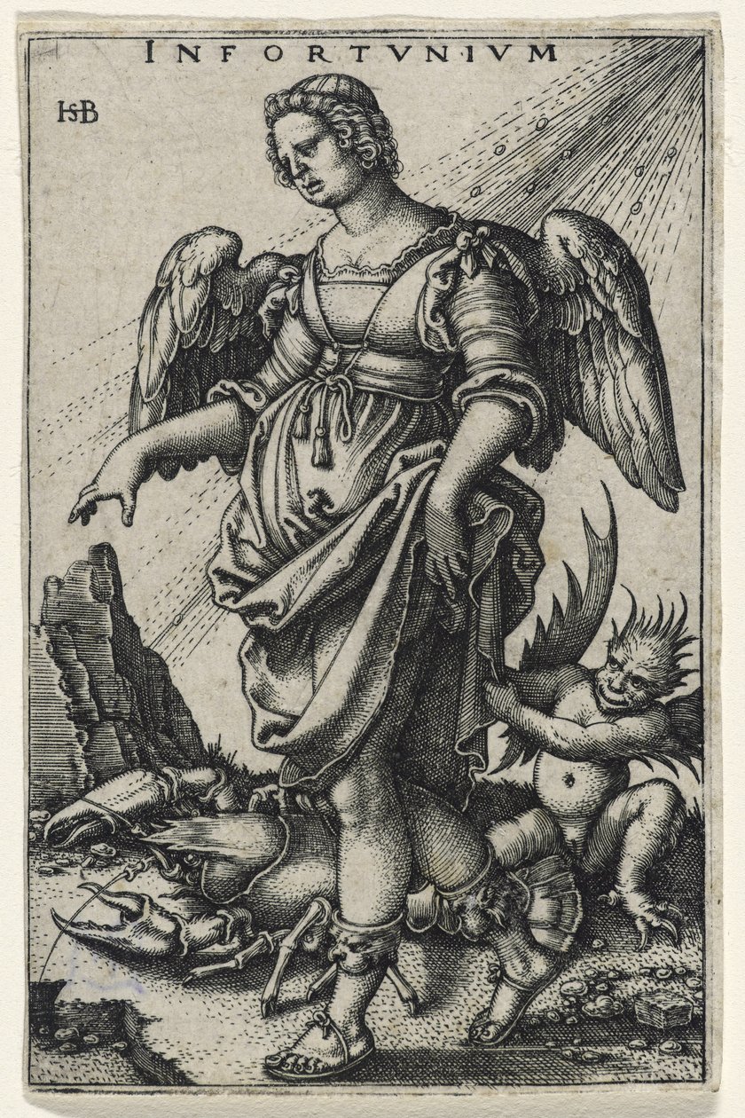 Ulykke (Das Ungluck) (gravering på lagt papir) af Hans Sebald Beham