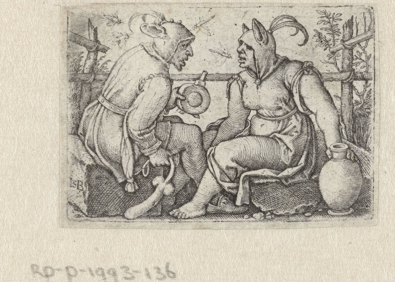 Nar med fallus og kvindelig nar af Hans Sebald Beham