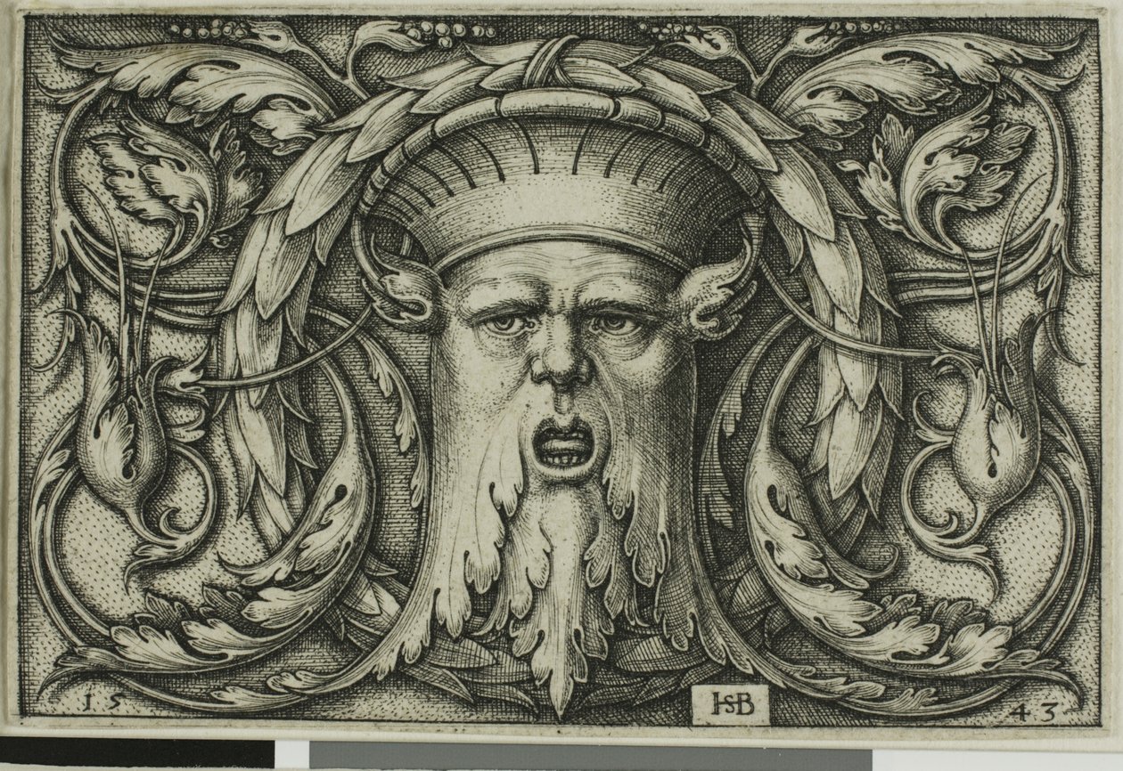 Ornament med en maske af Hans Sebald Beham