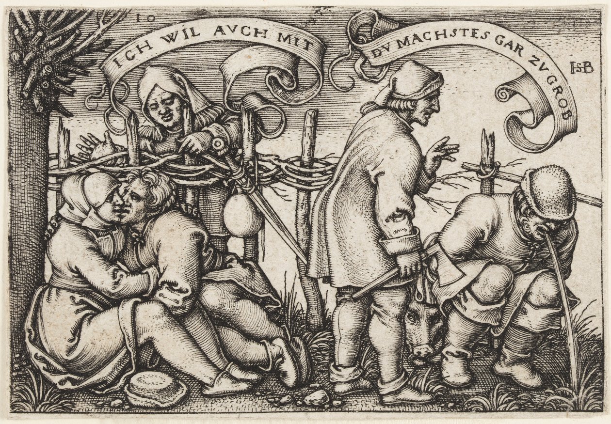 Bønder bag Hækken af Hans Sebald Beham