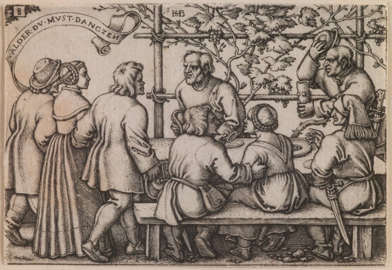 "Bøndernes fest" fra serien "Bøndernes fest eller de tolv måneder" af Hans Sebald Beham