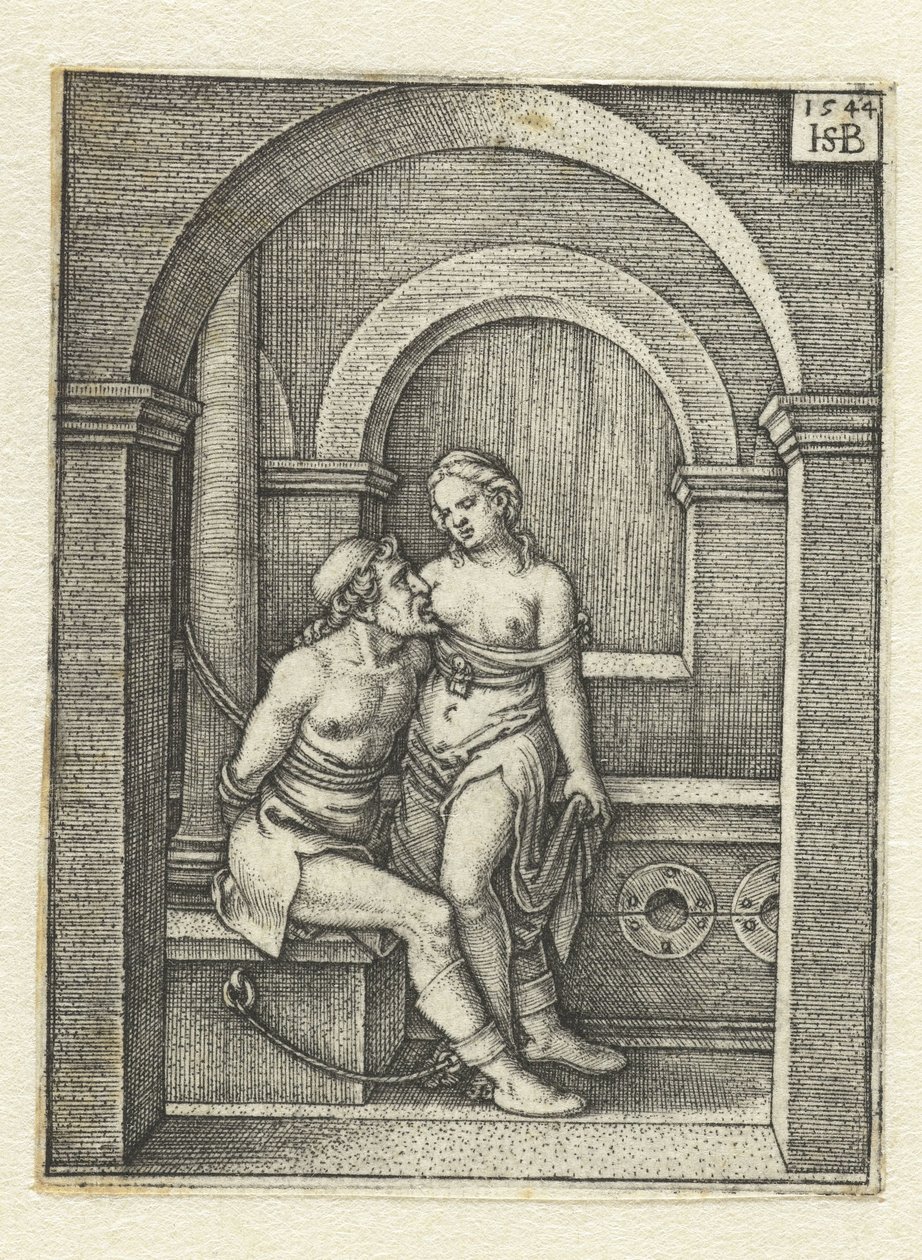 Pero dier lænket Cimon i fængslet Caritas Romana af Hans Sebald Beham