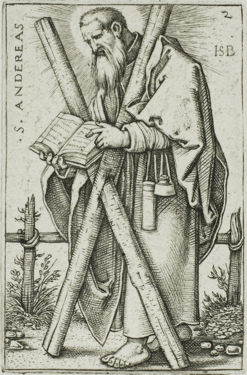 St. Andrew, plade 2 fra De Tolv Apostle af Hans Sebald Beham