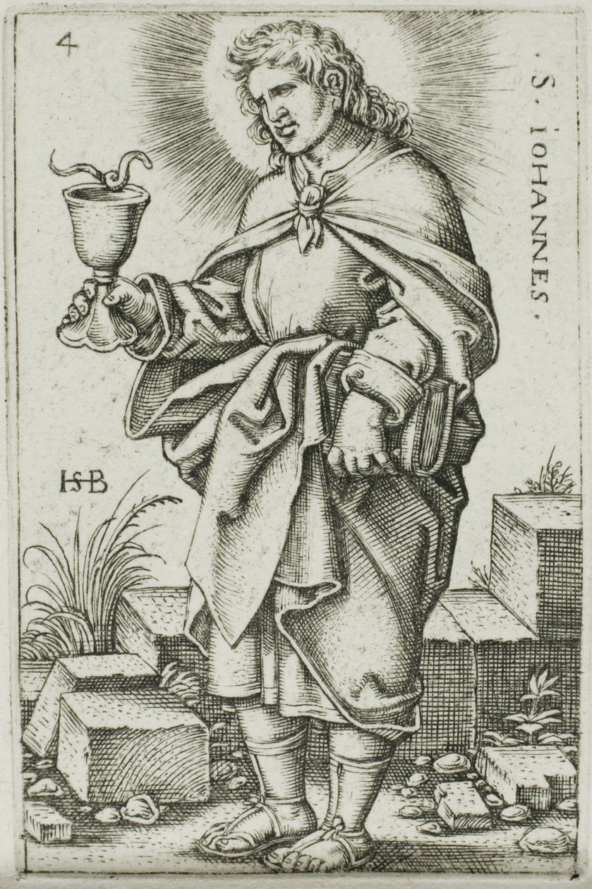 St. John, plade 4 fra De Tolv Apostle af Hans Sebald Beham