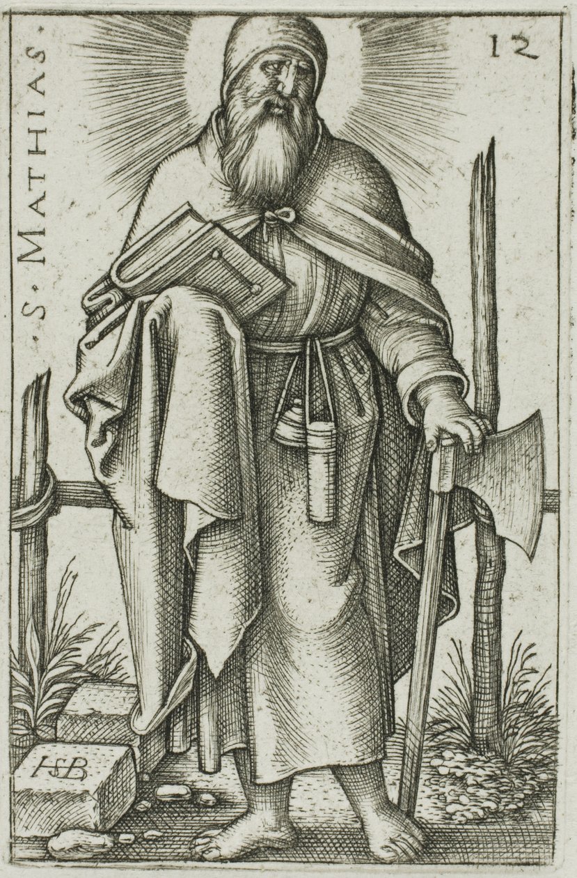 St. Matthias, plade 12 fra De Tolv Apostle af Hans Sebald Beham