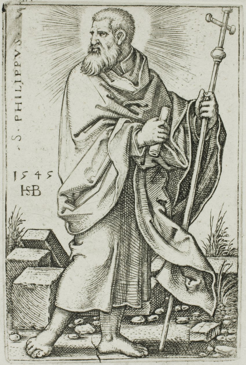 Skt. Philip, plade 5 fra De Tolv Apostle af Hans Sebald Beham