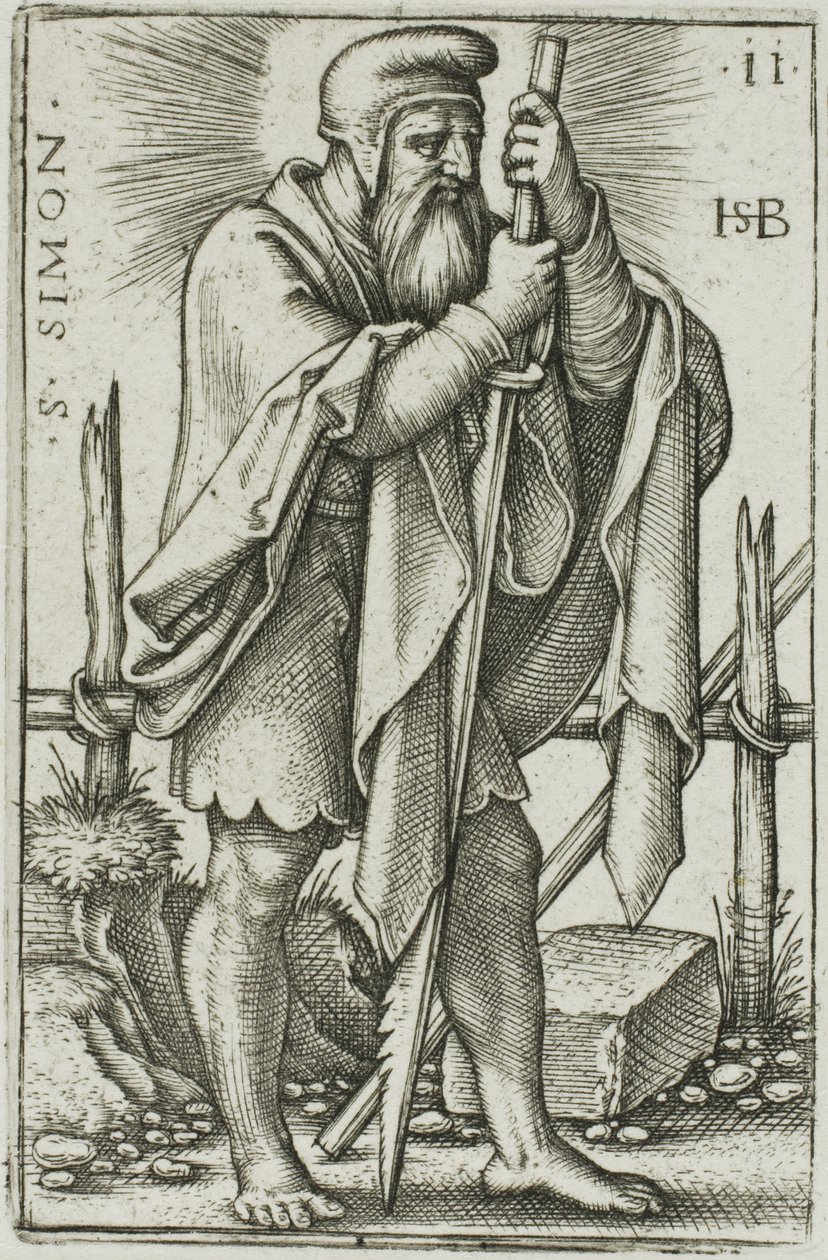 St. Simon, plade 11 fra De Tolv Apostle af Hans Sebald Beham