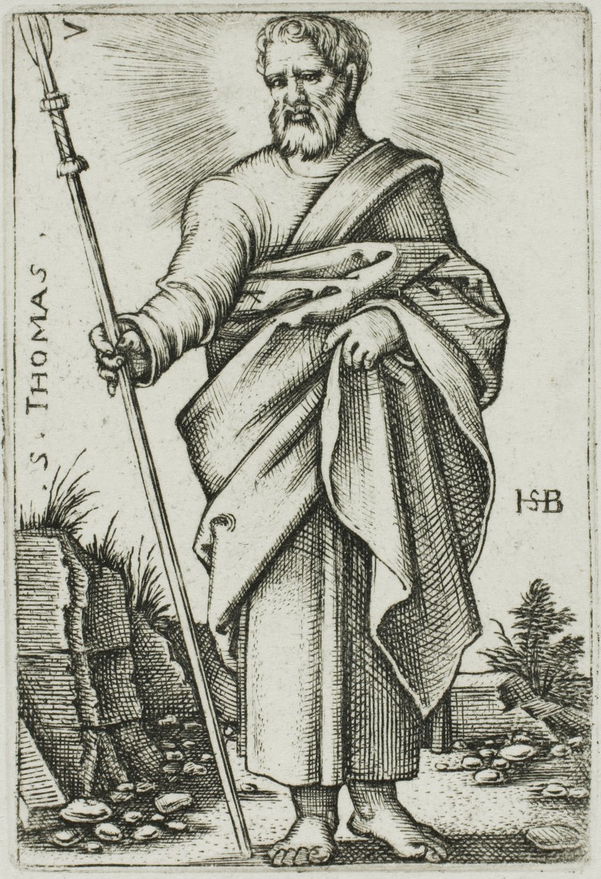 St. Thomas, plade 7 fra De Tolv Apostle af Hans Sebald Beham