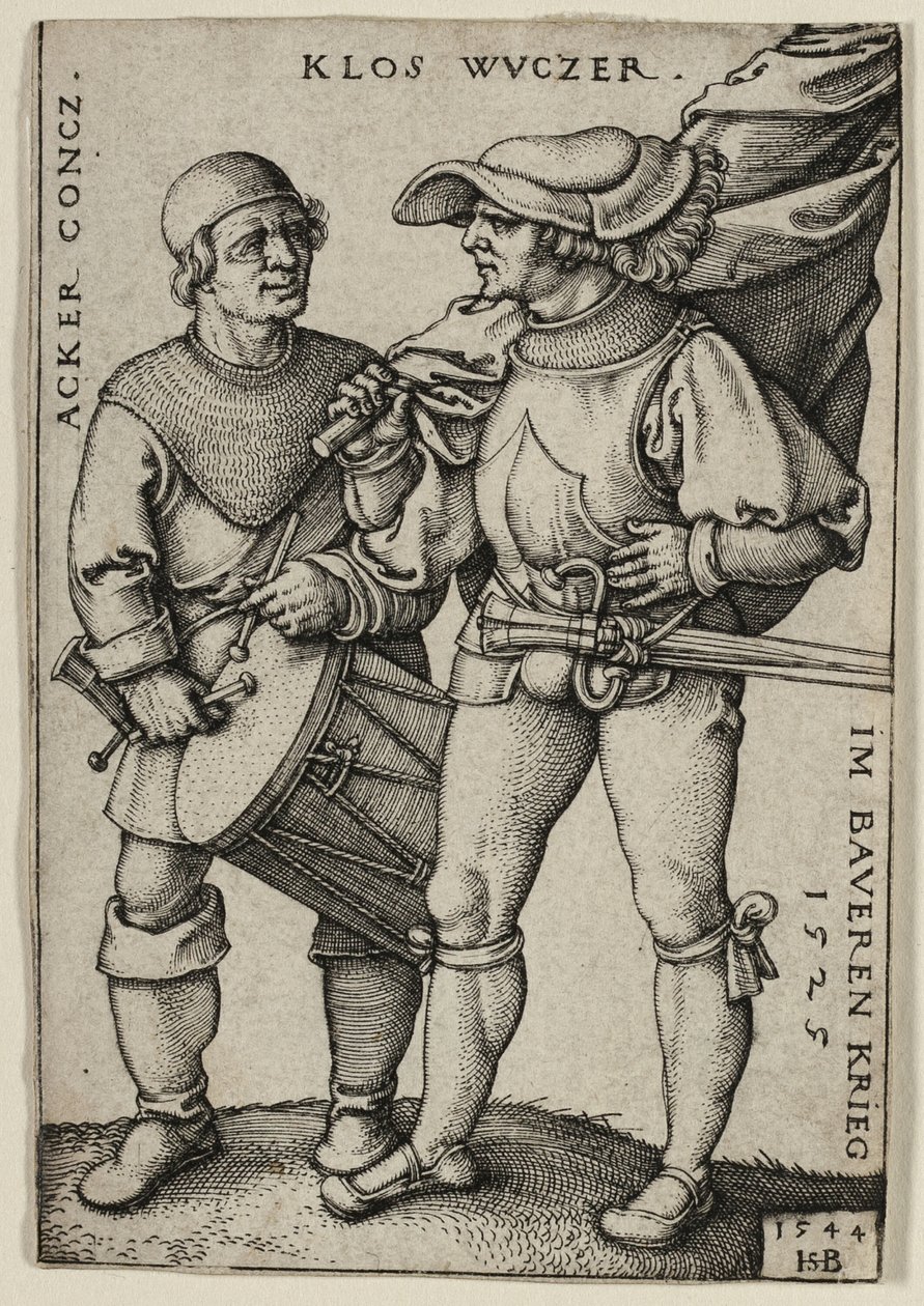 Fanebærer og Trommeslager af Hans Sebald Beham